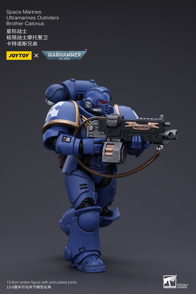 Warhammer 40k Actionfigur 1/18 Space Marines Ultramarines Outriders Brother Catonus 14 cm
