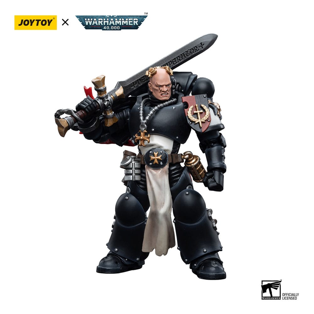 Warhammer 40k Actionfigur 1/18 Black Templars Emperor's Champion Bayard's Revenge 12 cm