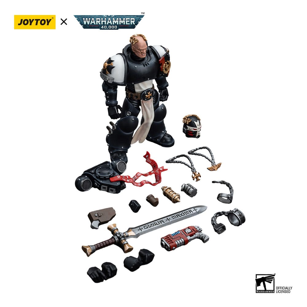 Warhammer 40k Actionfigur 1/18 Black Templars Emperor's Champion Bayard's Revenge 12 cm