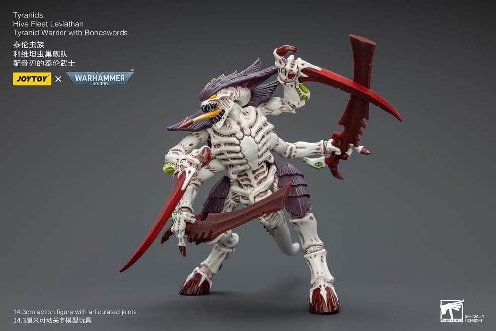 Warhammer 40k Actionfigur 1/18 Tyranids Hive Fleet Leviathan Tyranid Warrior with Boneswords 12 cm