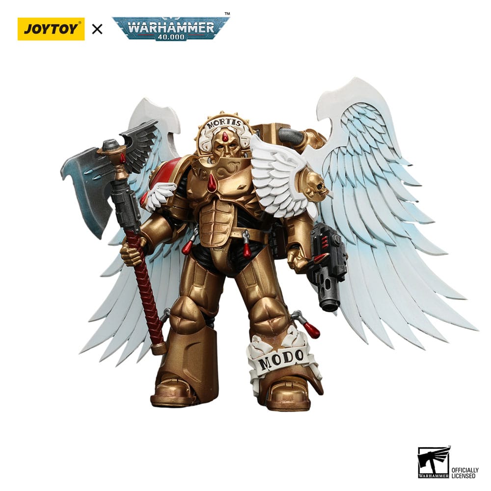 Warhammer 40,000 Actionfigur 1/18 Blood Angels Sanguinary Guard with Encarmine Axe and Inferno Pistol 12 cm