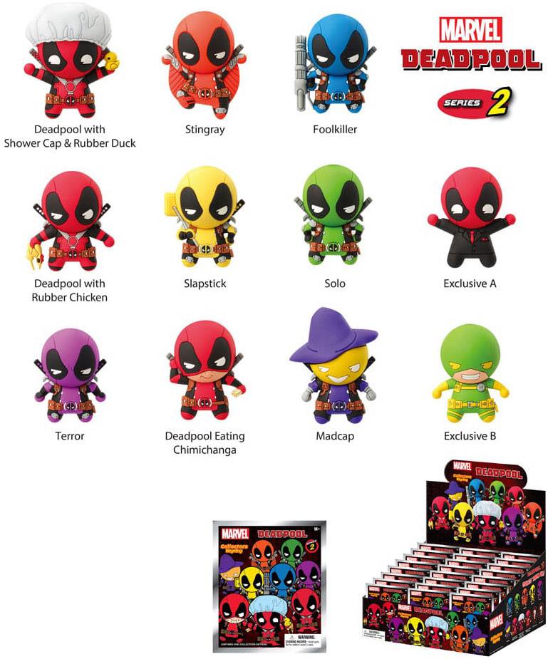 Marvel 3D PVC-Taschenanhänger Deadpool Serie 2