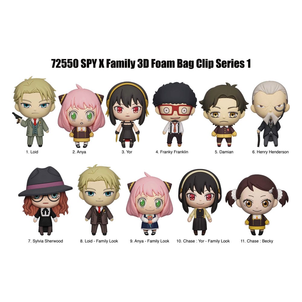 Spy x Family 3D Foam Bag Clip Series 1