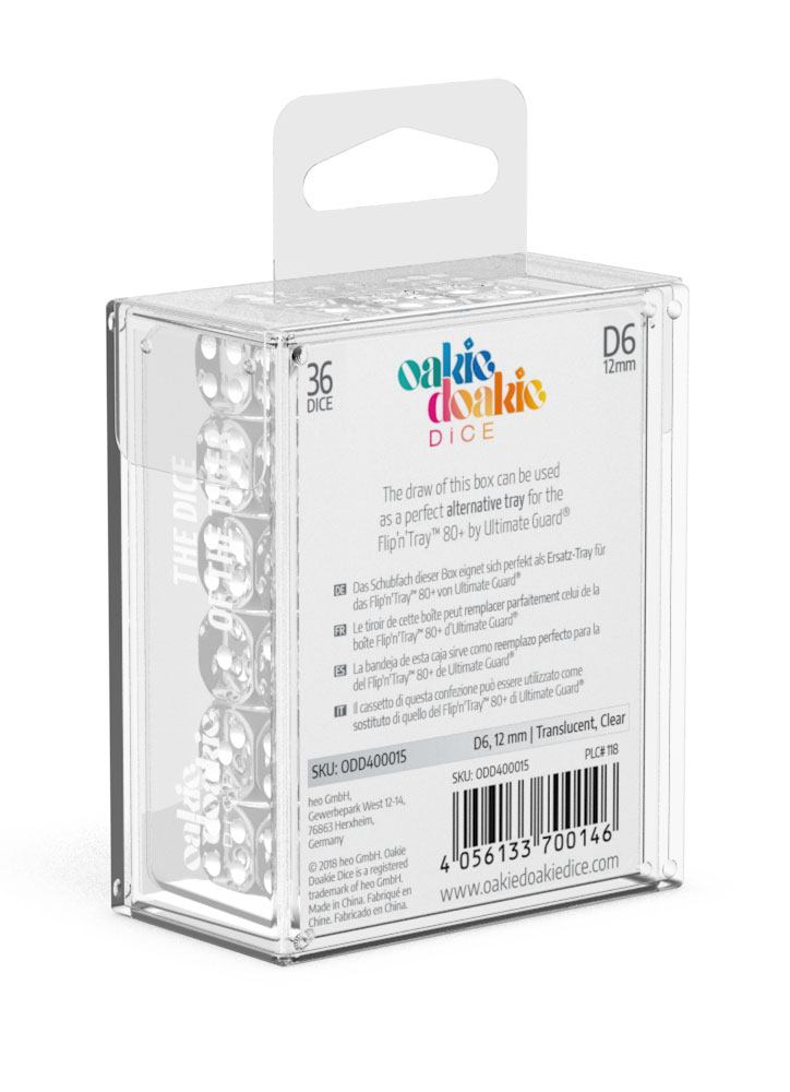 Oakie Doakie Dice W6 Würfel 12 mm Translucent - Klar (36)