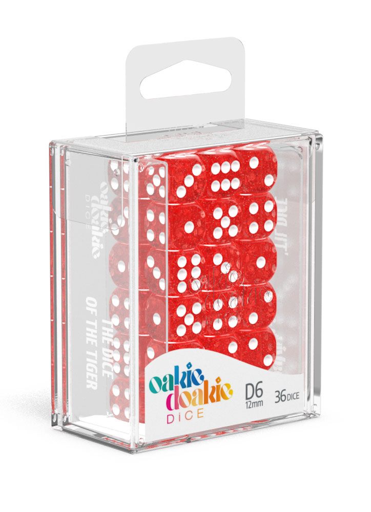 Oakie Doakie Dice W6 Würfel 12 mm Speckled - Rot (36)