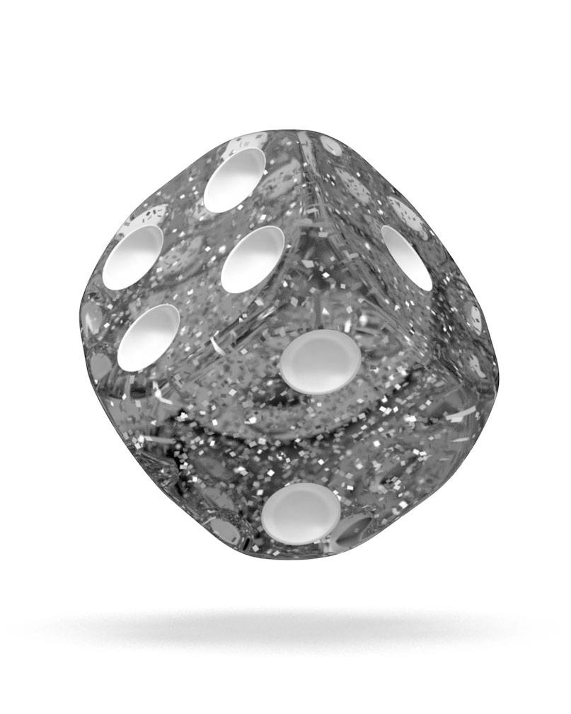 Oakie Doakie Dice D6 Dice 12 mm Speckled - Black (36)