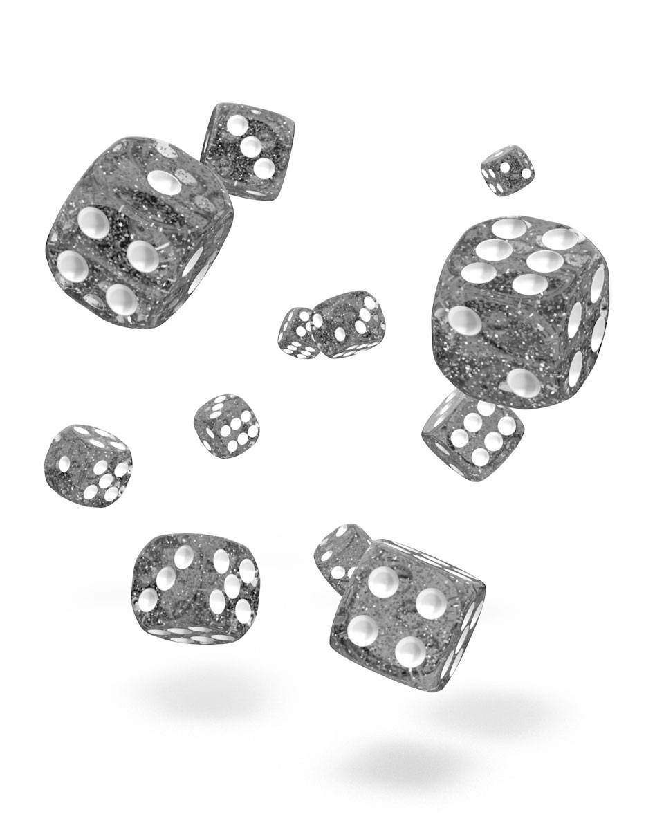 Oakie Doakie Dice D6 Dice 12 mm Speckled - Black (36)