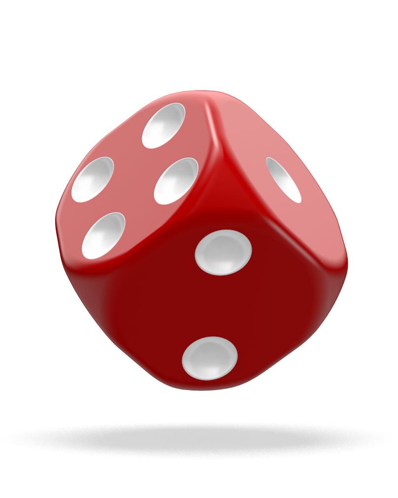 Oakie Doakie Dice W6 Würfel 12 mm Solid - Rot (36)