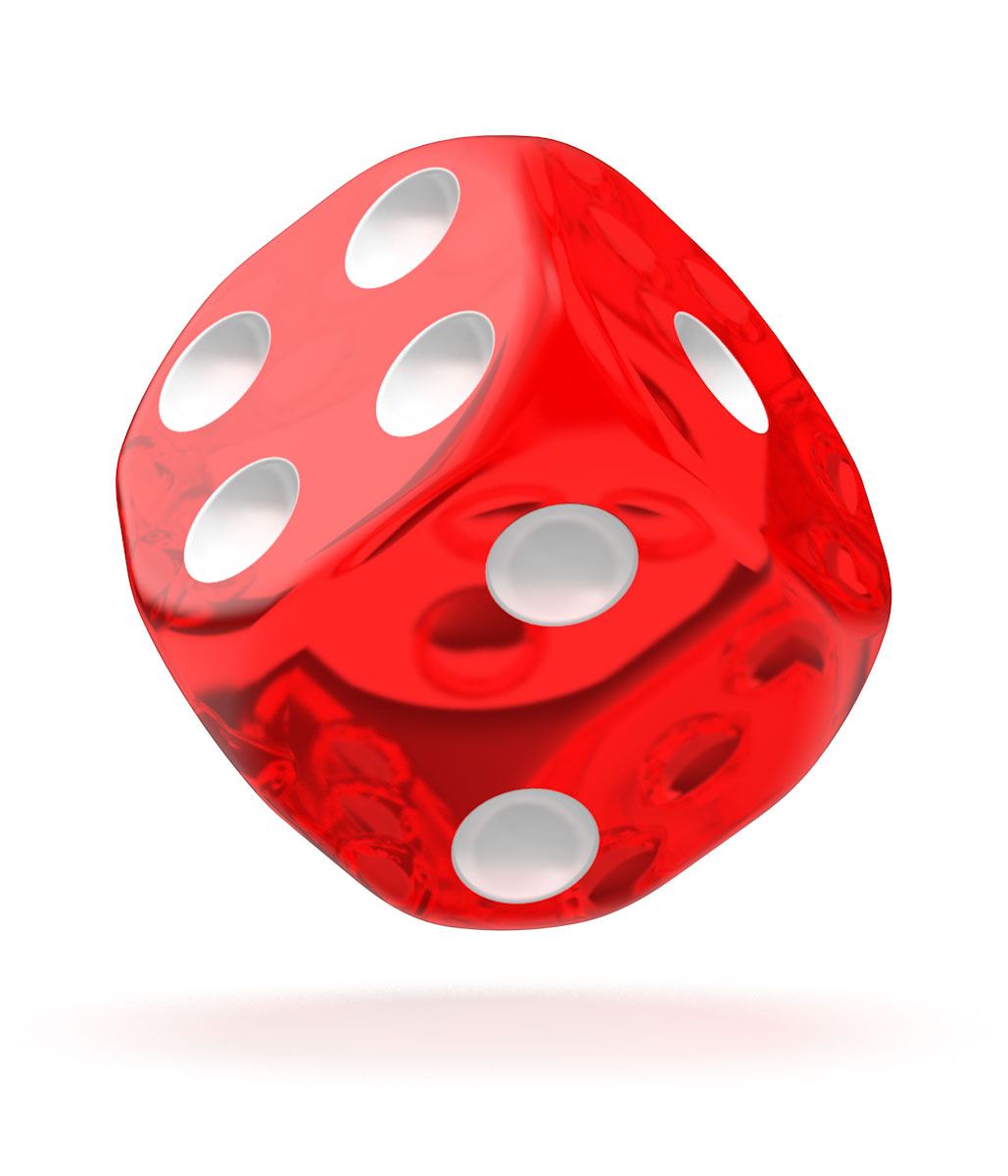 Oakie Doakie Dice D6 Dice 16 mm Translucent - Red (12)