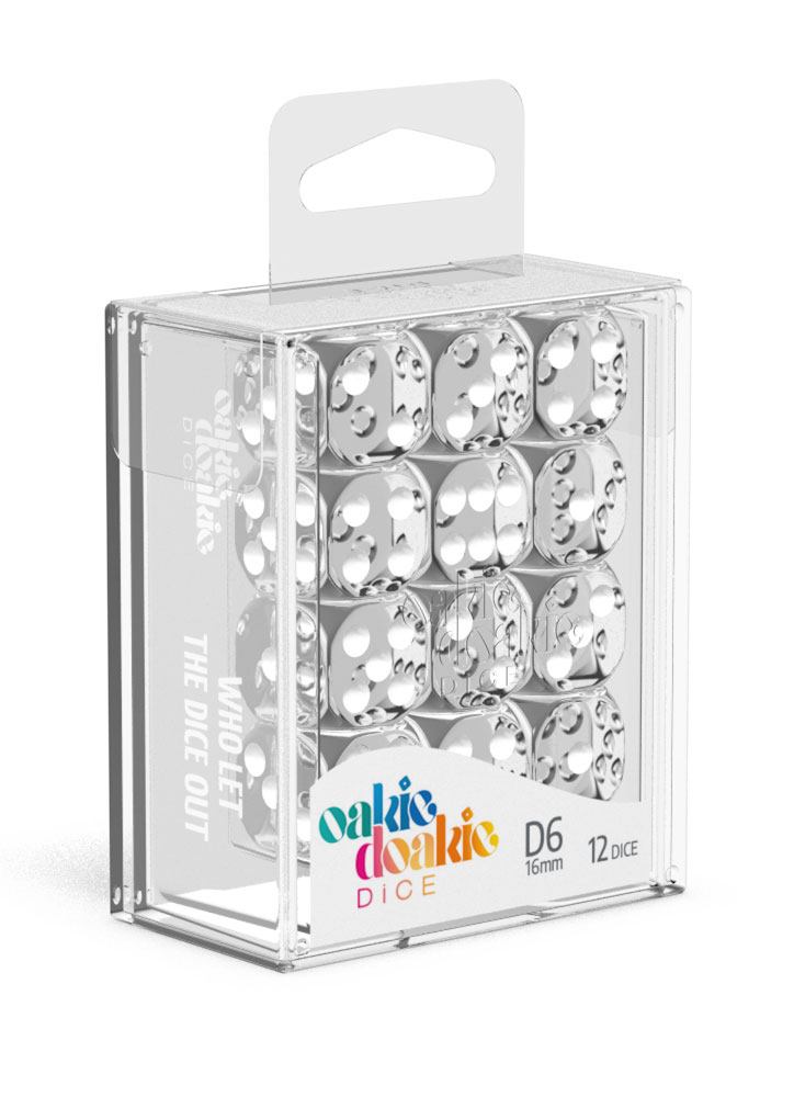 Oakie Doakie Dice W6 Würfel 16 mm Translucent - Klar (12)