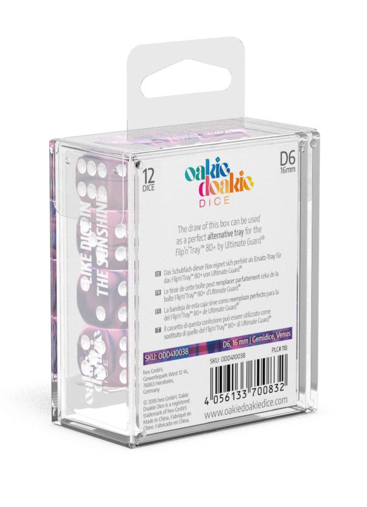 Oakie Doakie Dice D6 Dice 16 mm Gemidice - Venus (12)