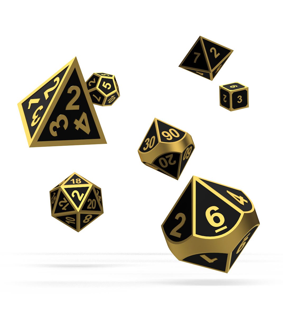 Oakie Doakie Dice Würfel RPG-Set Metal Dice - Alchemy Gold (7)
