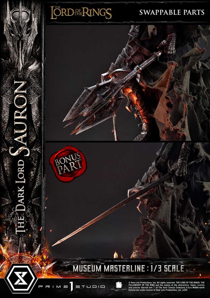 Herr der Ringe Museum Masterline Series Statue 1/3 The Dark Lord Sauron Bonus Version 117 cm