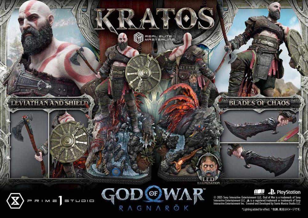 God of War: Ragnarok Real Elite Masterline Series Statue 1/3 Kratos Ultimate Version 95 cm                