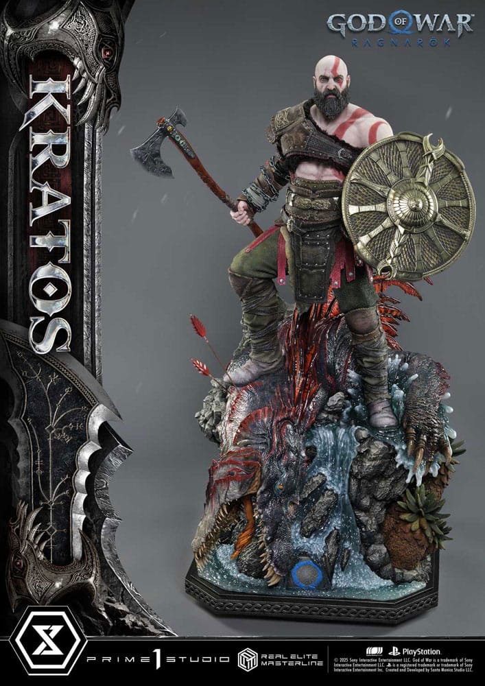 God of War: Ragnarok Real Elite Masterline Series Statue 1/3 Kratos Ultimate Version 95 cm                