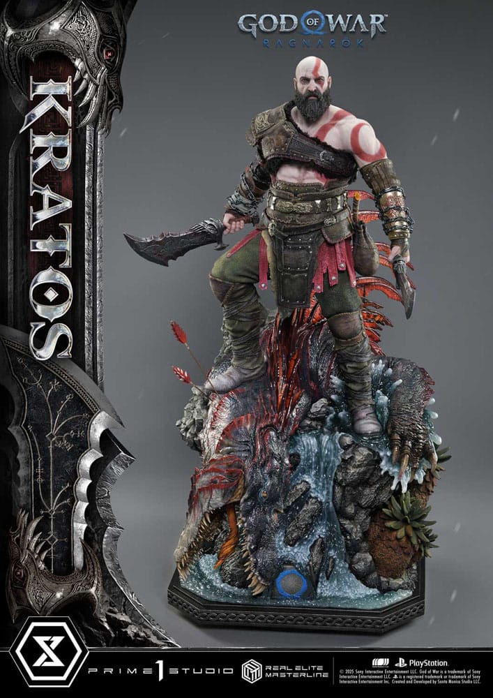 God of War: Ragnarok Real Elite Masterline Series Statue 1/3 Kratos Ultimate Version 95 cm                