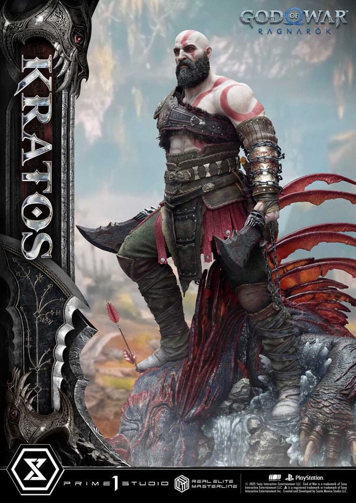 God of War: Ragnarok Real Elite Masterline Series Statue 1/3 Kratos Ultimate Version 95 cm                