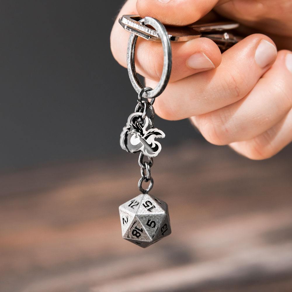 Dungeons & Dragons Metall Schlüsselanhänger D20