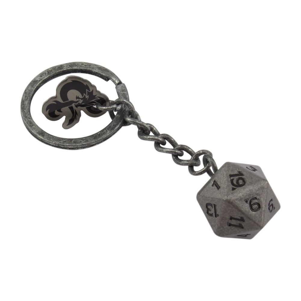 Dungeons & Dragons Metall Schlüsselanhänger D20