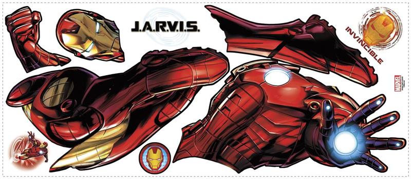 Marvel Comics Giant Vinyl Wall Decal Set Iron Man