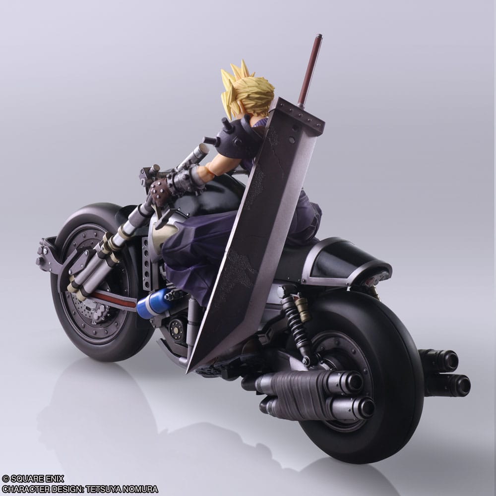 Final Fantasy VII Bring Arts Action Figure and vehicle Cloud Strife & Hardy-Daytona 15 cm 