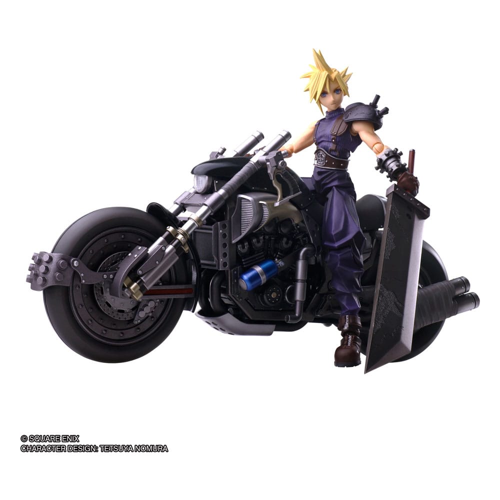 Final Fantasy VII Bring Arts Action Figure and vehicle Cloud Strife & Hardy-Daytona 15 cm 