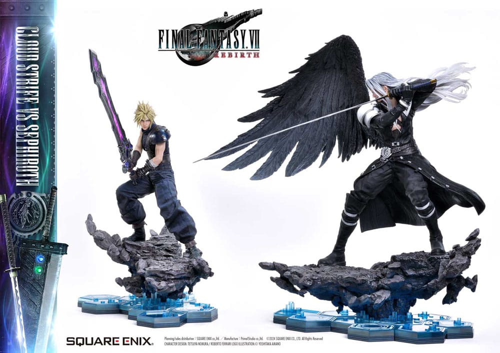 Final Fantasy VII Rebirth Masterline Statuen 2er-Pack 1/4 Cloud Strife vs Sephiroth 69 cm