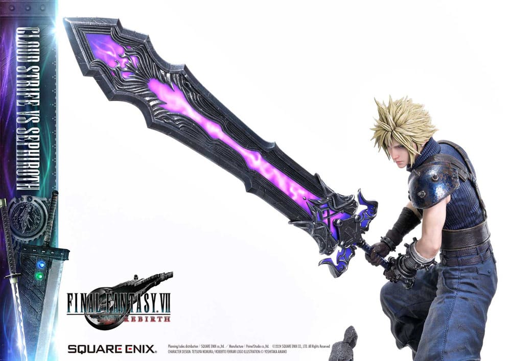 Final Fantasy VII Rebirth Masterline Statuen 2er-Pack 1/4 Cloud Strife vs Sephiroth 69 cm