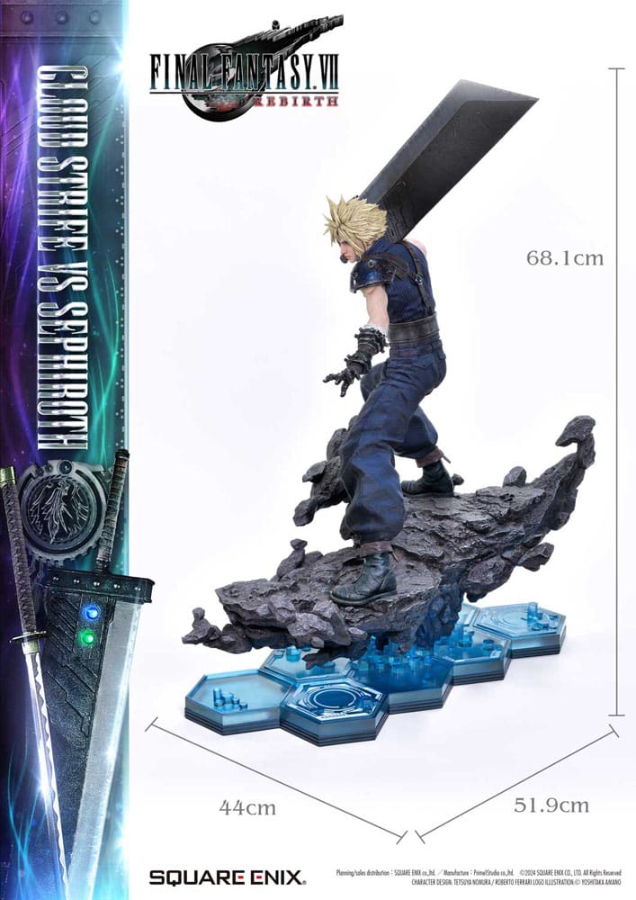 Final Fantasy VII Rebirth Masterline Statuen 2er-Pack 1/4 Cloud Strife vs Sephiroth 69 cm