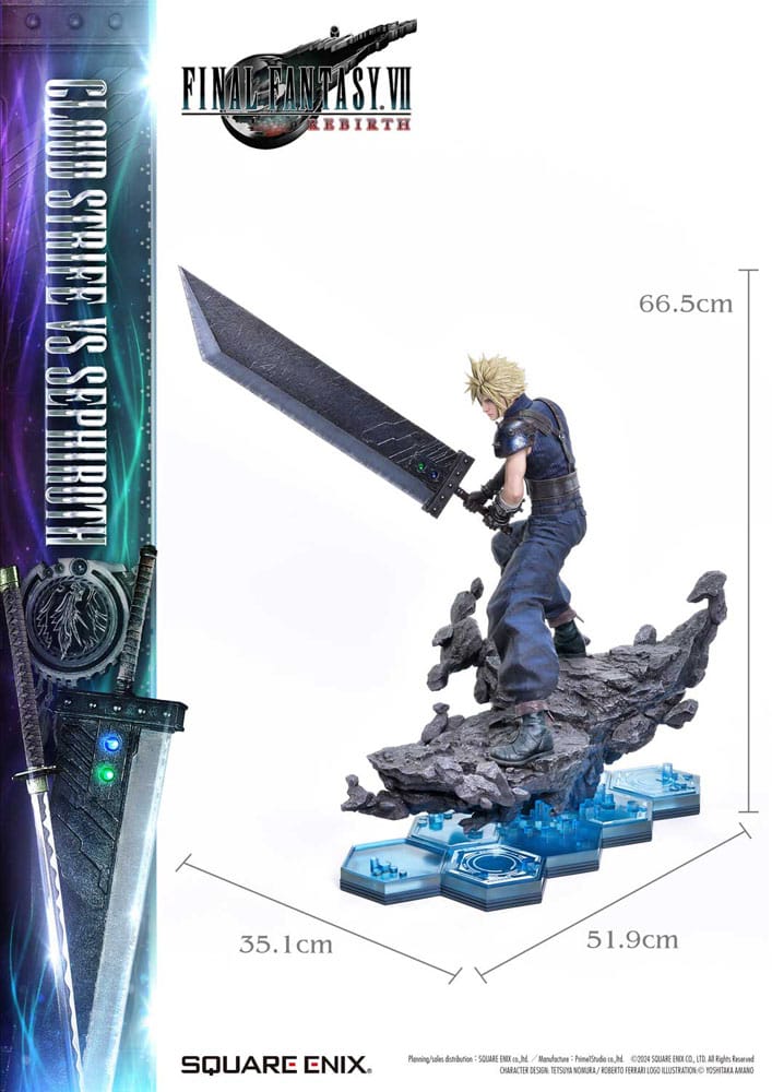 Final Fantasy VII Rebirth Masterline Statuen 2er-Pack 1/4 Cloud Strife vs Sephiroth 69 cm