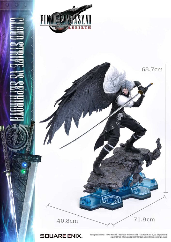 Final Fantasy VII Rebirth Masterline Statuen 2er-Pack 1/4 Cloud Strife vs Sephiroth 69 cm