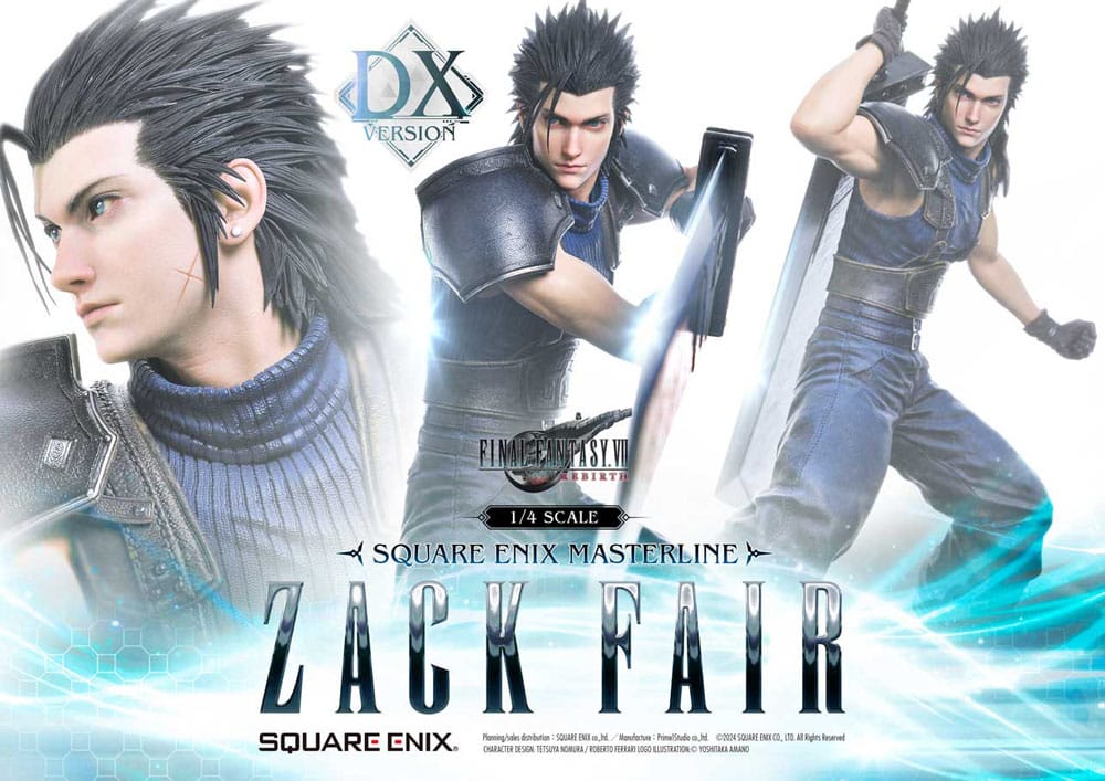 Final Fantasy VII Rebirth Statue 1/4 Zack Fair Deluxe Ver. 57 cm   
