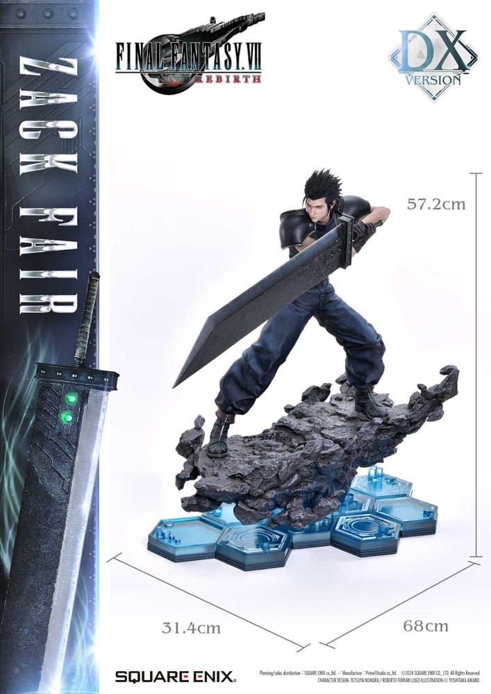 Final Fantasy VII Rebirth Statue 1/4 Zack Fair Deluxe Ver. 57 cm   