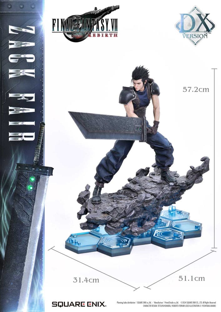 Final Fantasy VII Rebirth Statue 1/4 Zack Fair Deluxe Ver. 57 cm   
