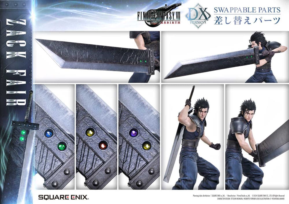 Final Fantasy VII Rebirth Statue 1/4 Zack Fair Deluxe Ver. 57 cm   