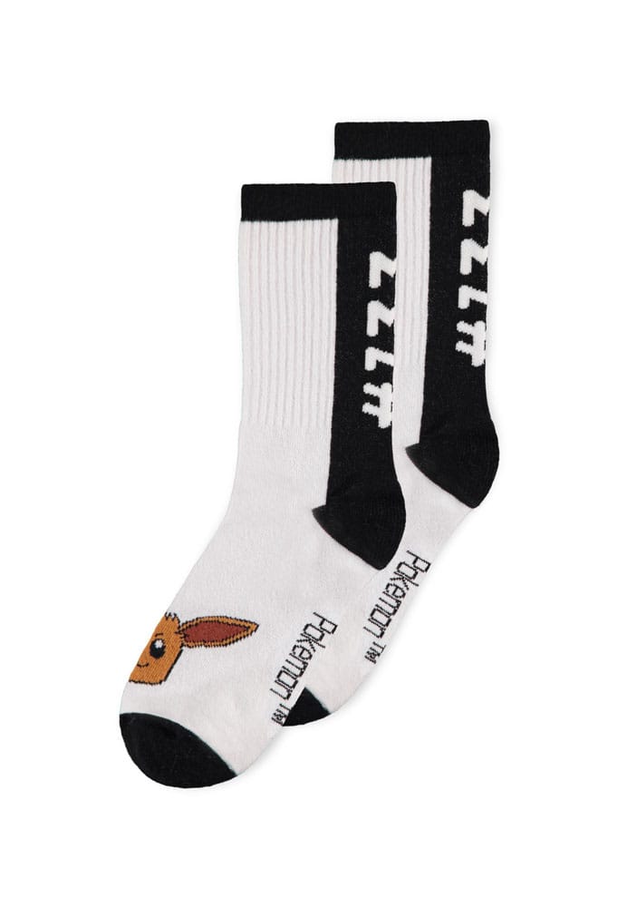 Pokémon Socks 3-Pack Heads Black & White 39-42