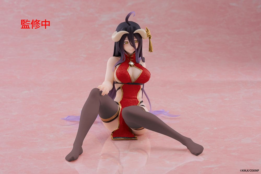 Overlord PVC Statue Desktop Cute Figure Albedo Chinese Dress Ver. Renewal 13 cm 