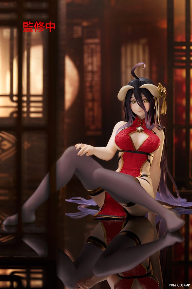 Overlord PVC Statue Desktop Cute Figure Albedo Chinese Dress Ver. Renewal 13 cm 