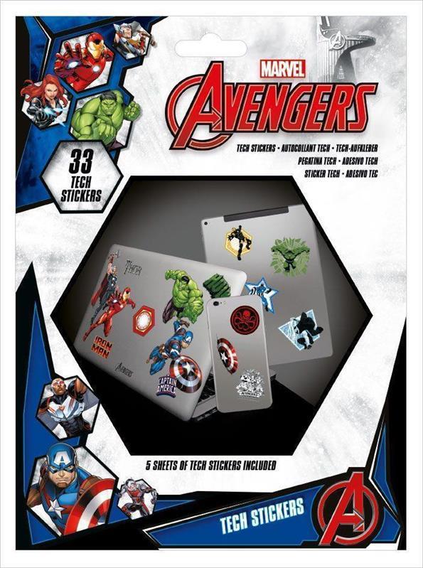 Marvel Tech Sticker Pack Avengers Heroes