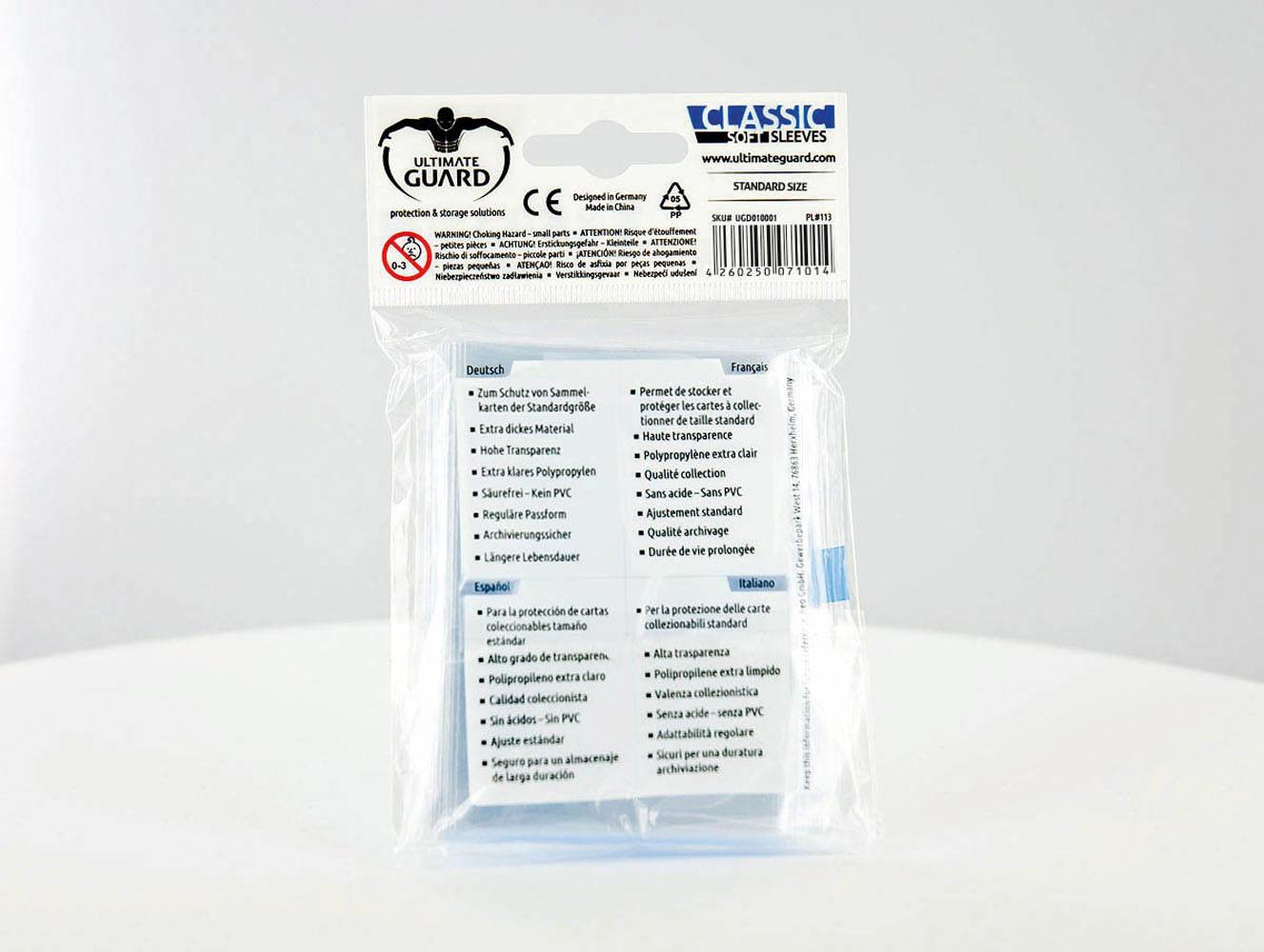 Ultimate Guard Classic Soft Sleeves Standard Size Transparent (100)
