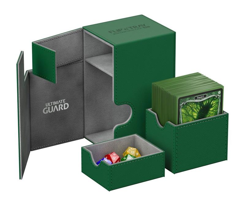 Ultimate Guard Flip´n´Tray Deck Case 80+ Standardgröße XenoSkin Grün