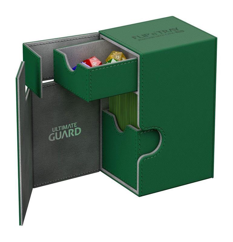 Ultimate Guard Flip´n´Tray Deck Case 80+ Standardgröße XenoSkin Grün
