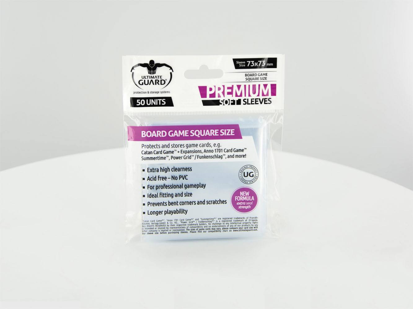 Ultimate Guard Premium Soft Sleeves für Brettspielkarten Quadratisch (50)