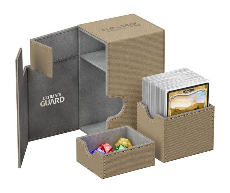 Ultimate Guard Flip´n´Tray Deck Case 80+ Standardgröße XenoSkin™ Sand