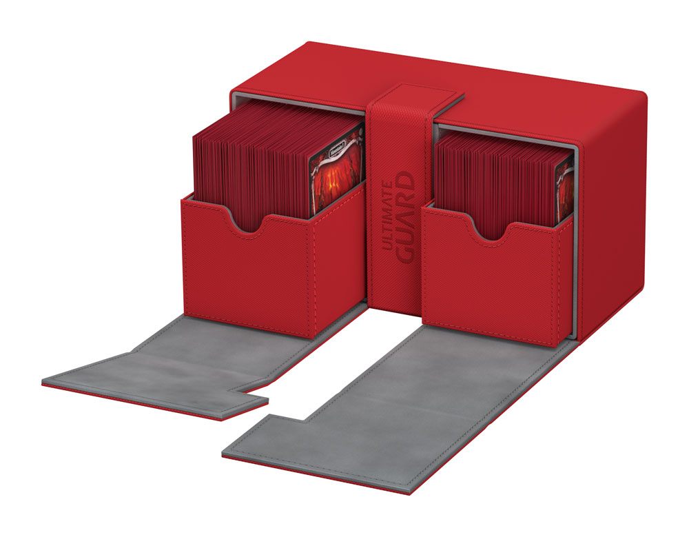 Ultimate Guard Twin Flip´n´Tray Deck Case 200+ Standardgröße XenoSkin Rot