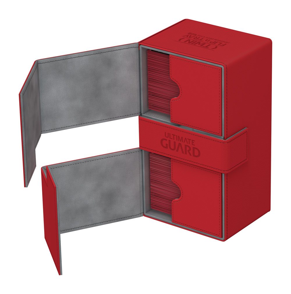 Ultimate Guard Twin Flip´n´Tray Deck Case 200+ Standardgröße XenoSkin Rot