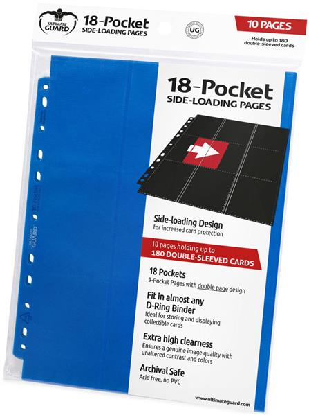 Ultimate Guard 18-Pocket Pages Side-Loading Blau (10)
