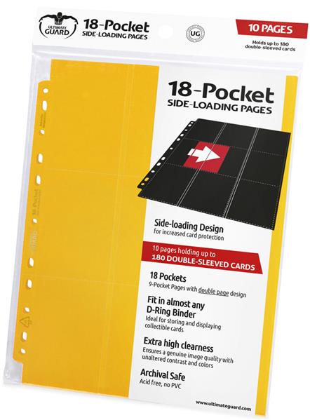Ultimate Guard 18-Pocket Pages Side-Loading Gelb (10)
