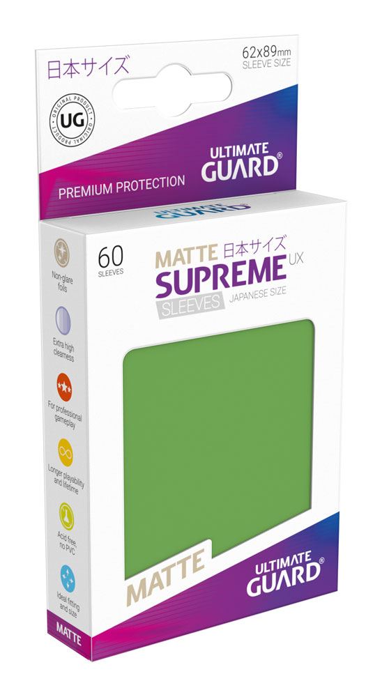 Ultimate Guard Supreme UX Sleeves Japanische Größe Matt Grün (60)
