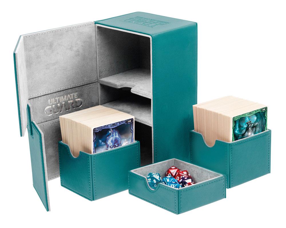 Ultimate Guard Twin Flip´n´Tray Deck Case 160+ Standardgröße XenoSkin™ Petrolblau